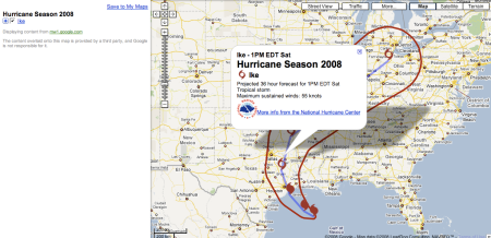 Hurricane Ike 36 Hour Forecast